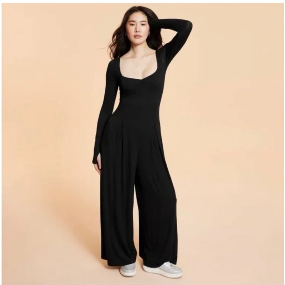 Blogilates Women's Sweetheart Wide-Leg Jumpsuit